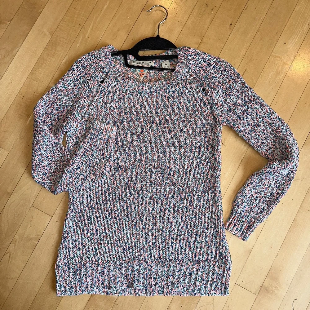 Maison Scotch coral multi color sweater, S, N - Picture 2 of 6